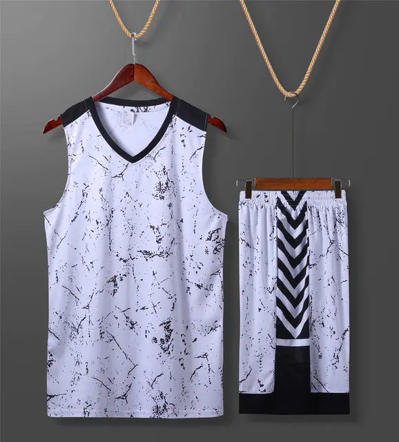 Men's Youth Basketball Uniforms and Tracksuit Set