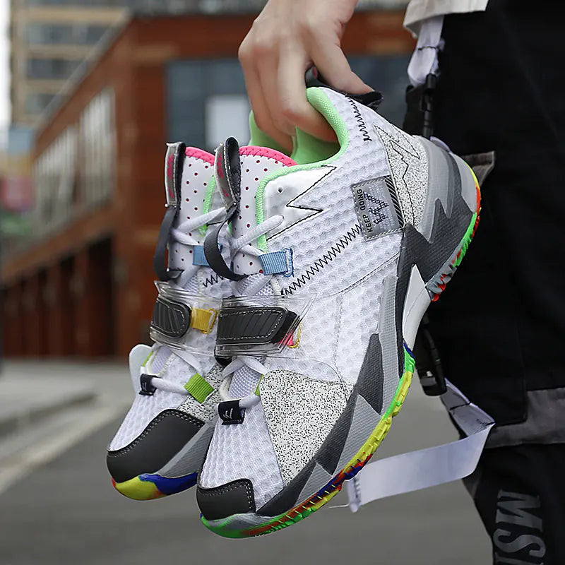 Trendy Men's Basketball Shoes with Breathable Mesh