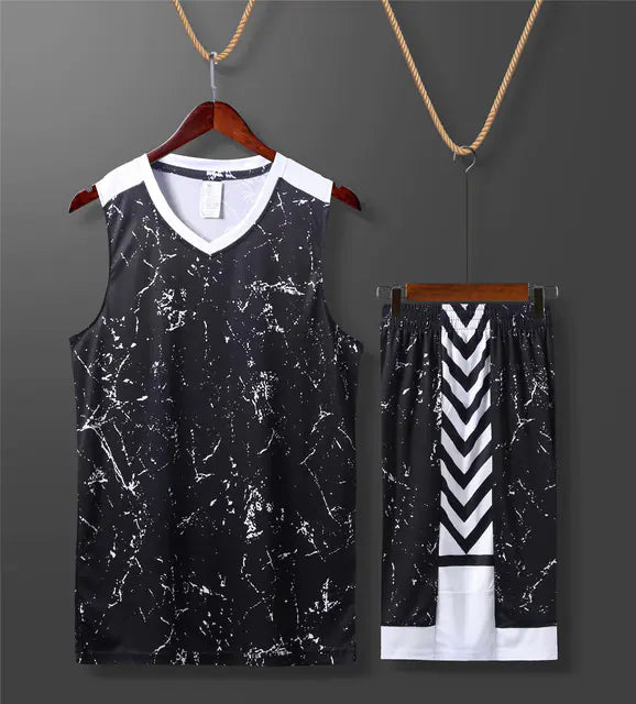 Men's Youth Basketball Uniforms and Tracksuit Set