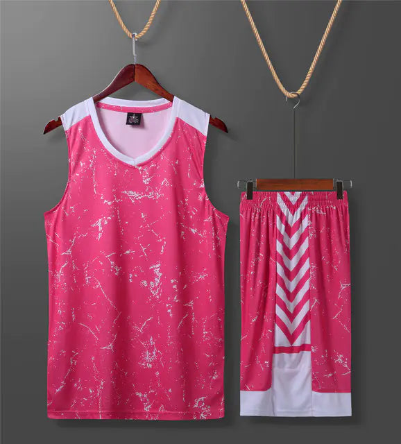 Men's Youth Basketball Uniforms and Tracksuit Set