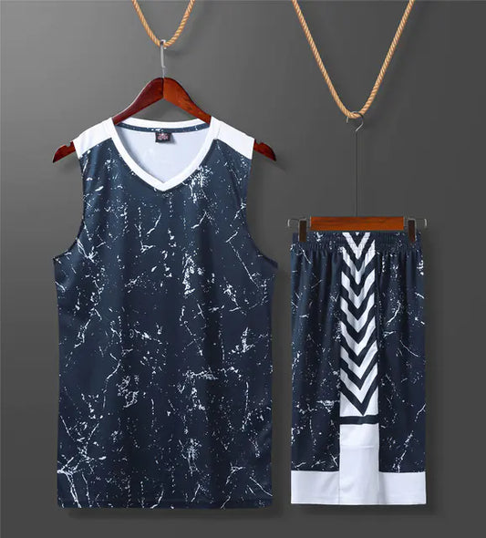 Men's Youth Basketball Uniforms and Tracksuit Set