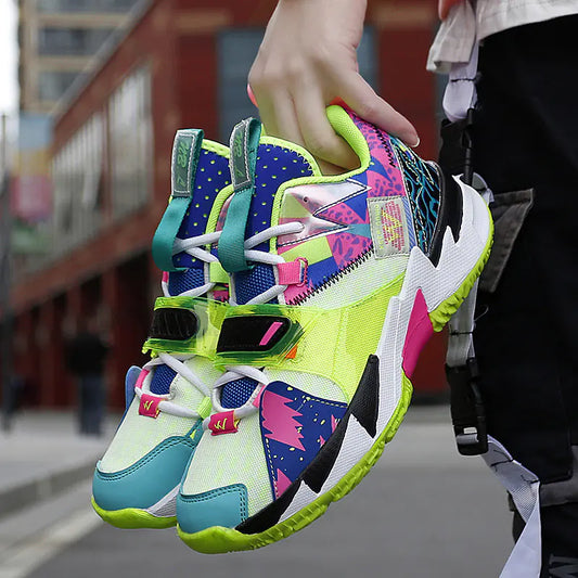 Trendy Men's Basketball Shoes with Breathable Mesh