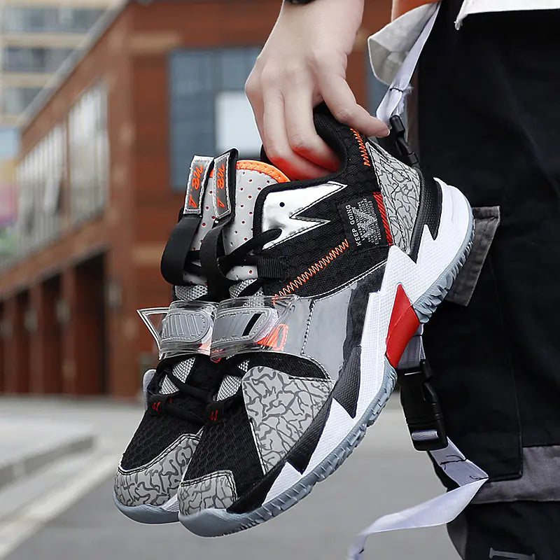 Trendy Men's Basketball Shoes with Breathable Mesh