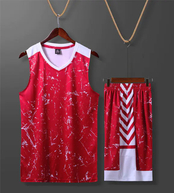 Men's Youth Basketball Uniforms and Tracksuit Set