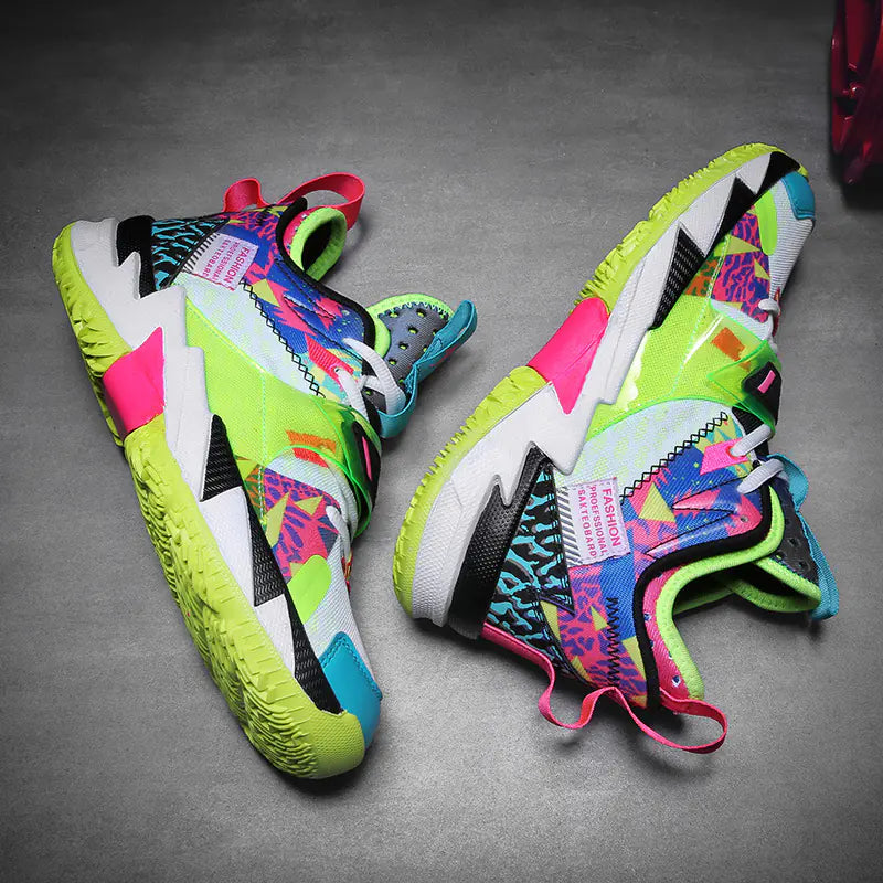 Trendy Men's Basketball Shoes with Breathable Mesh